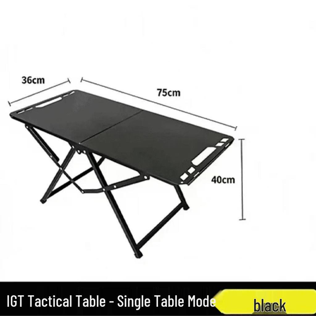 Portable Multi-purpose Folding Table: Hydraulic Rod Tactical Design for BBQ, Tea, and Outdoor Use