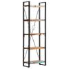 5 Shelf Bookshelf 60 X 30 X 180 Cm Reclaimed Wood Brown