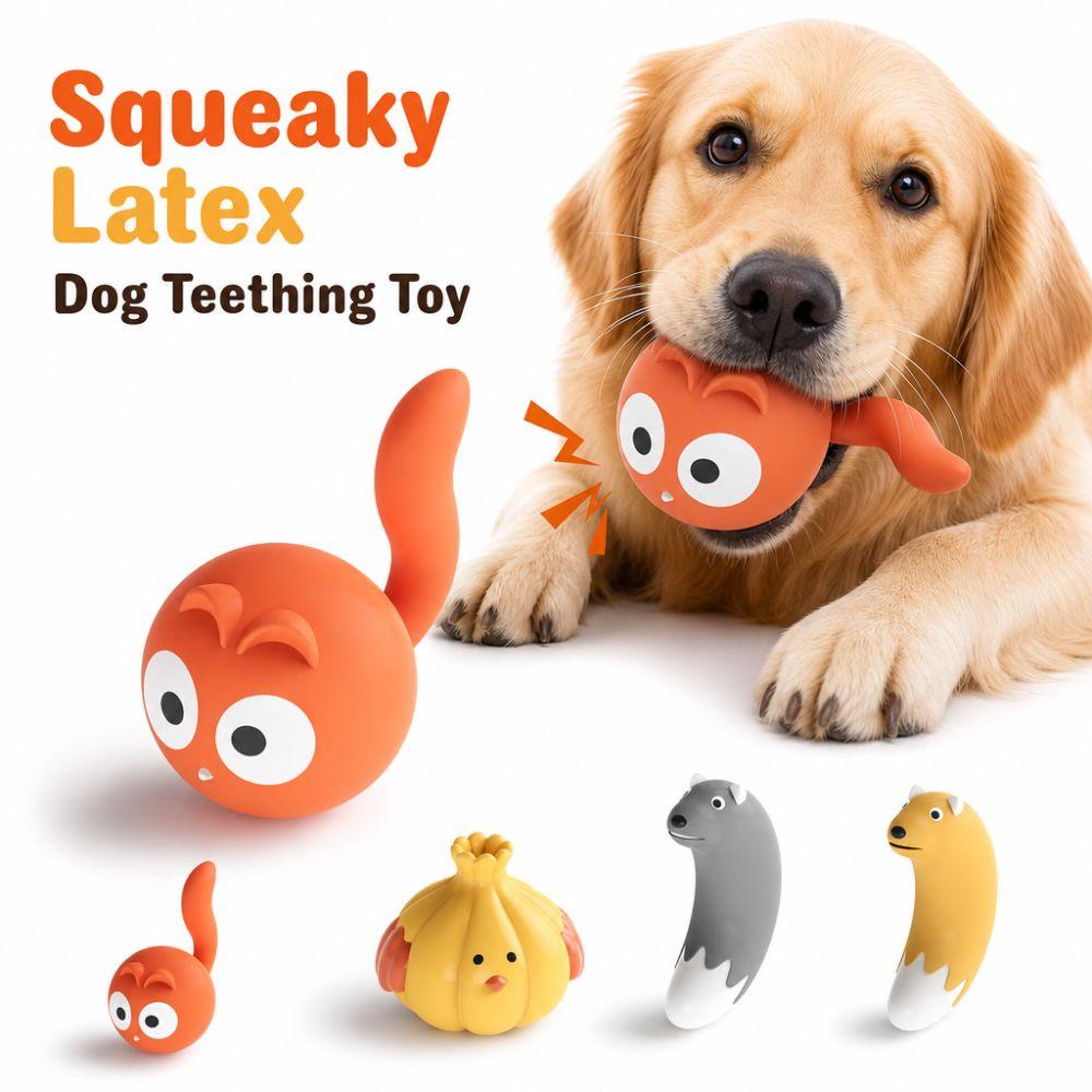Cartoon Squeaky Latex Dog Toy Slow Rebound Chew Toy Cute Pet Teething Toy  Dog Amusing Oneself