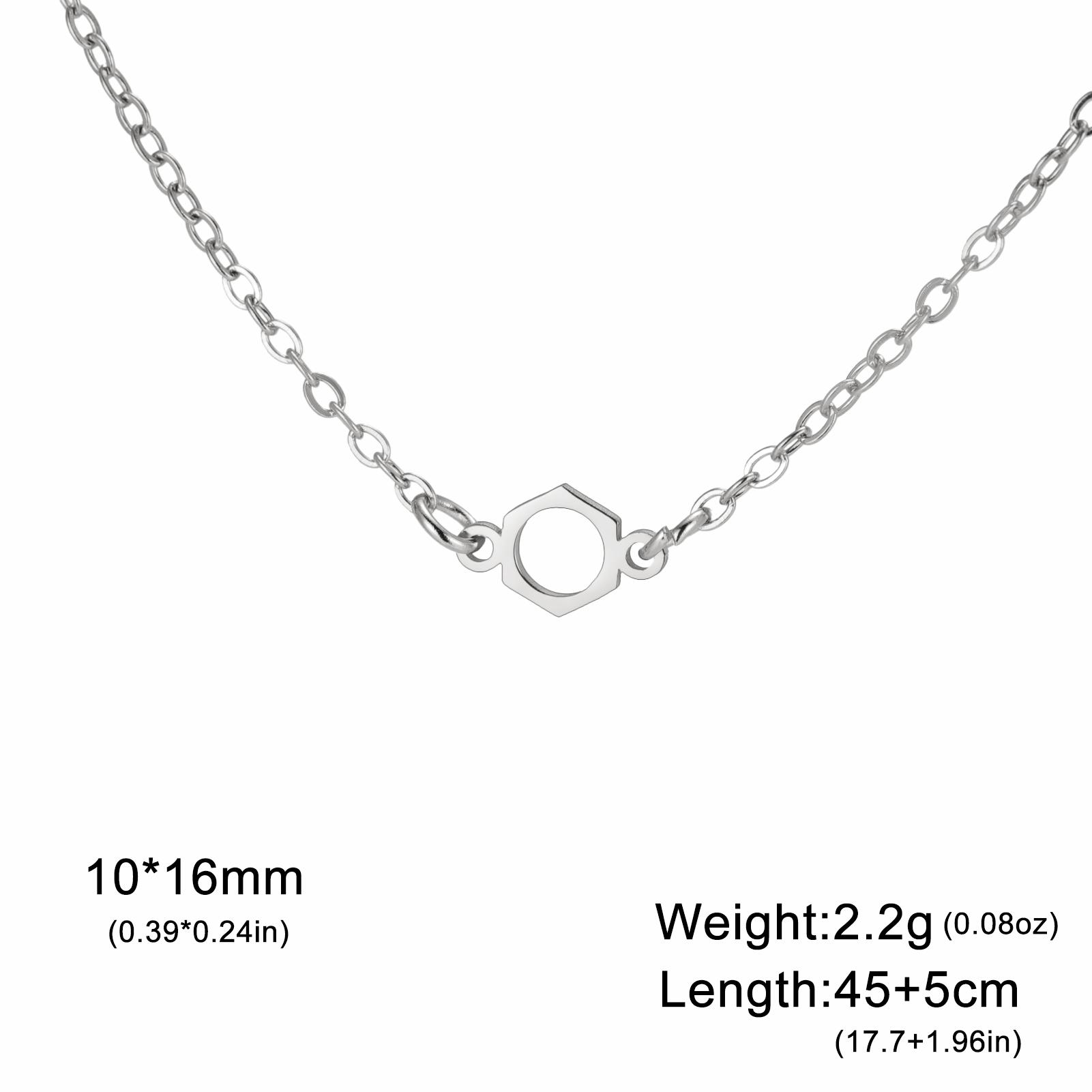 Skyrim Chemical symbol chemical molecule women s necklace stainless steel dopamine necklace gift for chemistry enthusiasts 45-50cm
