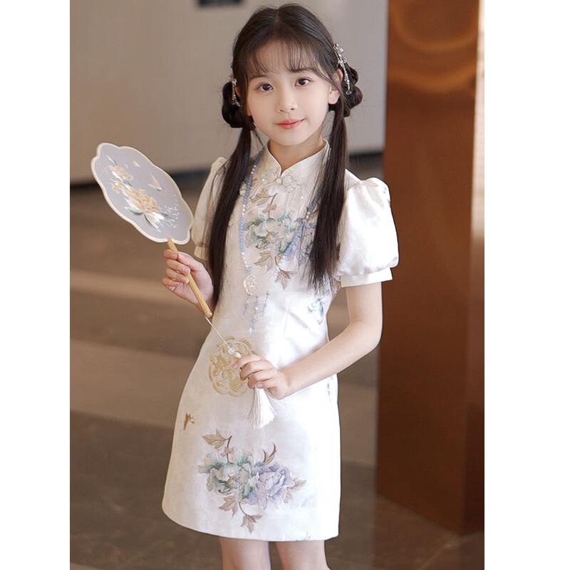 Girls' Embroidered New Chinese Style Princess Dress
