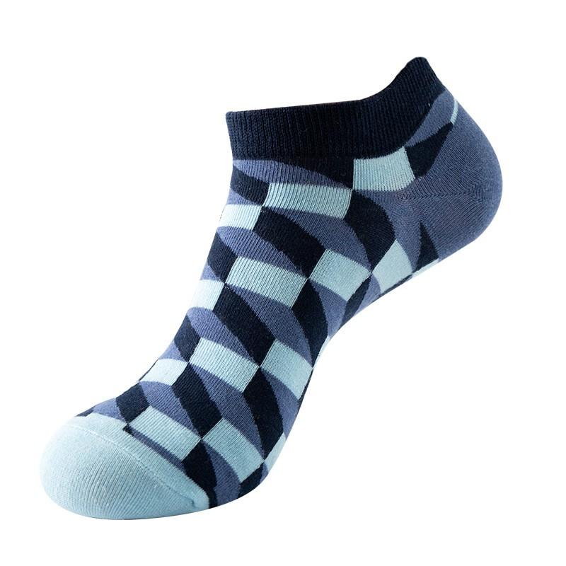 Mens Thin Boat Socks Womens Striped Cotton Ankle Breathable Sweat Absorbent Casual Fall