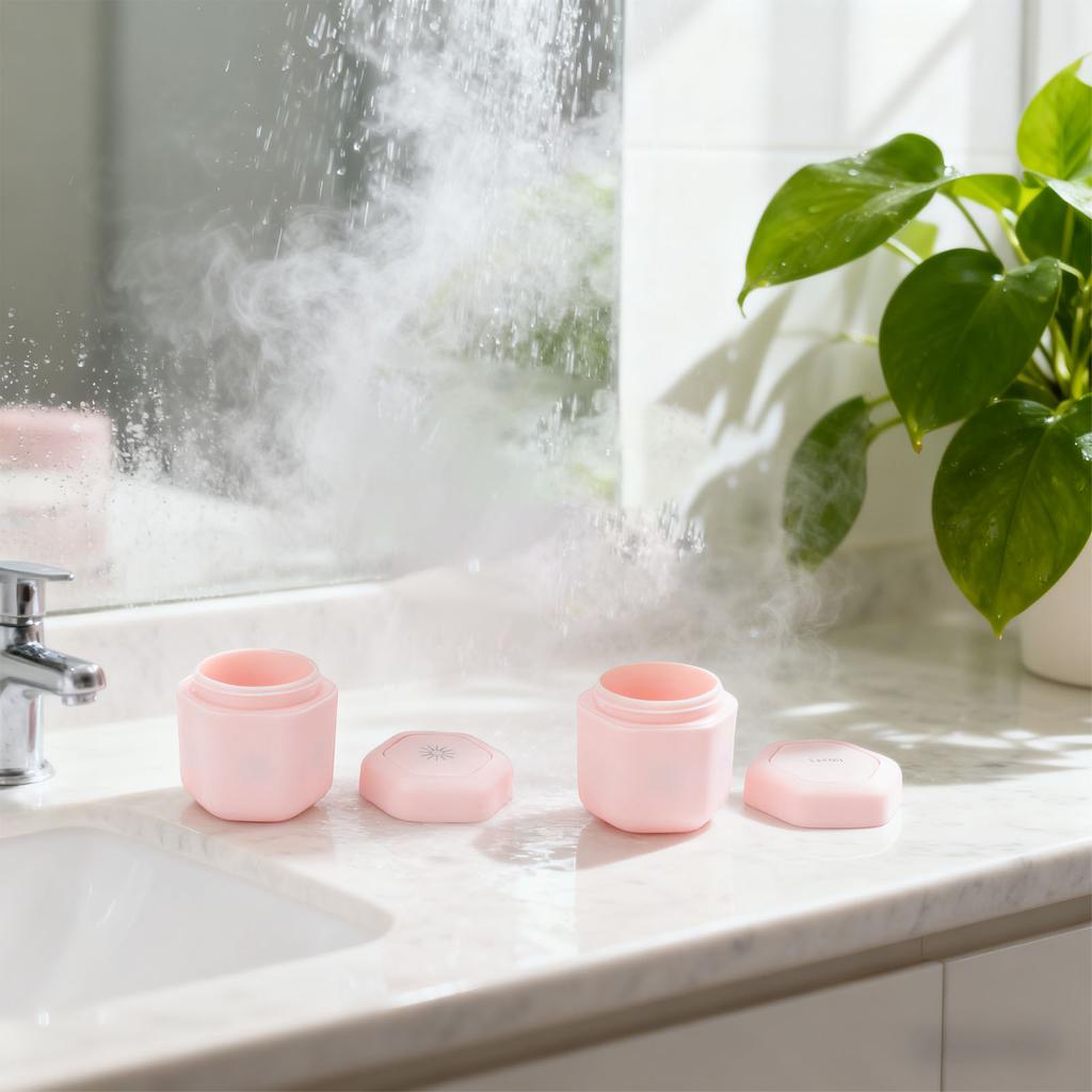 3 Pcs Magnetic Travel Toiletry Containers with Lids Hard Magnetic Cream Jars for Lotion Cleanser Shampoo Conditioner