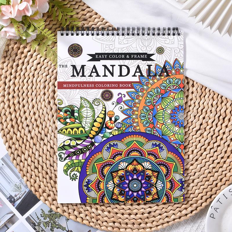 Mandala Coloring Book: 100 Easy Tear-Out Sheets with Unique Patterns for DIY Adult Stress Relief.