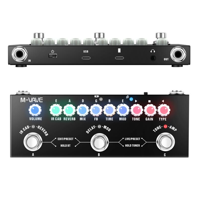 M-VAVE Cube Baby Multifunktionales E-Gitarren-Effektpedal - Trendiger Mini-Bestseller für Rockgitarristen
