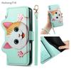 For Samsung Galaxy A02S A03S A12 A22 A22S A32 A41 A51 A52 A52S A71 A72 4G 5G Case Flip Leather Zipper Coin Purse Wallet Cover Multi Card Slots