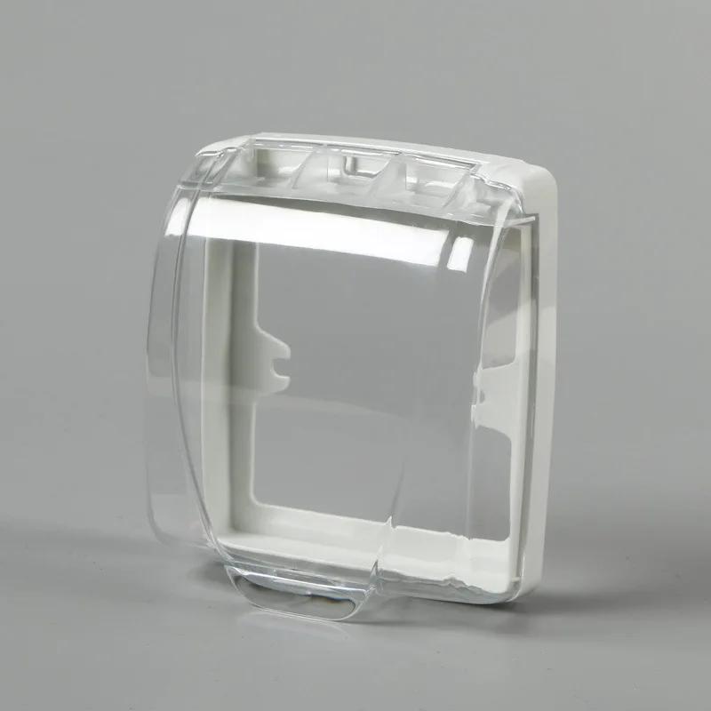 Universalkontakt Vanntett boks Veggbryterplate Vannstøvtett deksel Uttak Dørklokke Baderom Sprutsikre beskyttelsesbokser