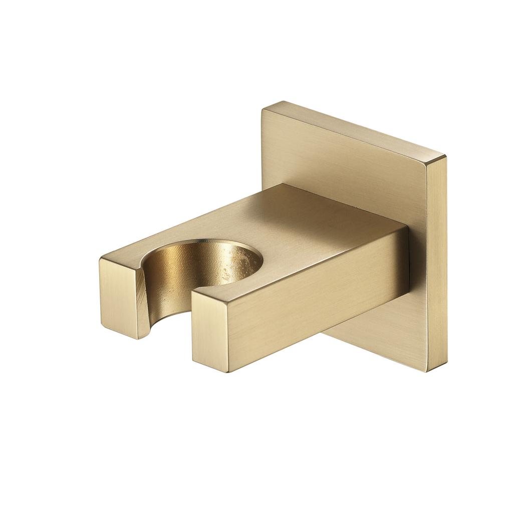 Moderne minimalistische Duschwanne Wassereinlass Verchromt Schwarz Gold Quadratisch Handbrausehalter Festwand Wohnung