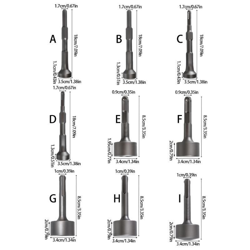 Air Hammers Bits,Black Coated Oxidation Proof Air Hammers Attachment Air Hammers Chisel Riveting Tool