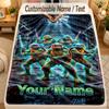 Flannel BlanketTeenage Mutant Ninja Turtles Custom Name Text Personalized Soft Warm Throw Blanket Home Decor Gift