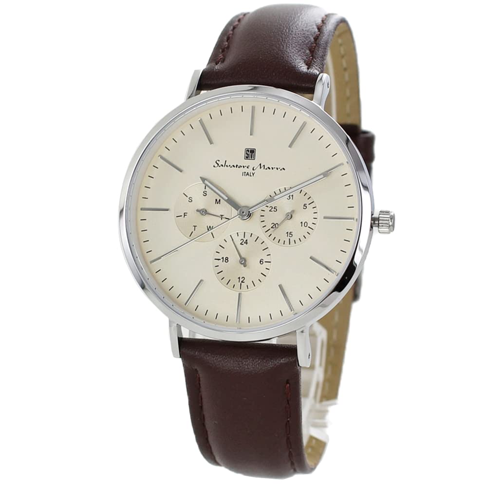 

Часы Salvatore Marra Watch Кожаные часы Аналоговые Дата Календарь Выбор Серии SM22102 Часы x [Salvatore Marra] Мужские Женские [] (Золотой коричневый)