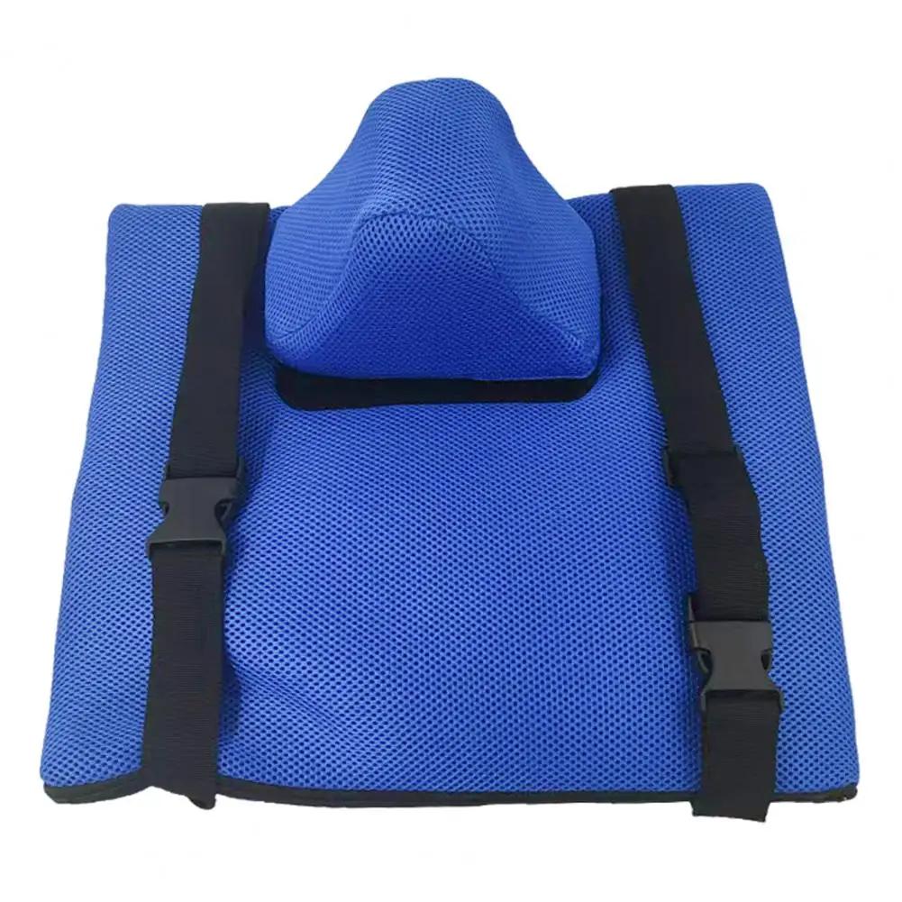 

Wheelchair Cushion with Adjustable Straps Breathable Materials Relieves Pressure Improves Stability Seat Cushion синій