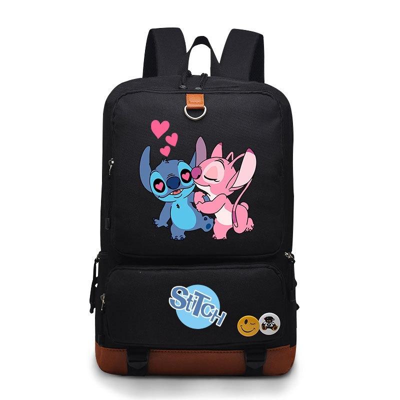 Cartoon Animation Backpack Large Capacity Men S And Women S Backpack School Bag Stitch Trend Computer Bag Decompression Lightweight Backpack