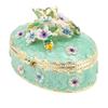 Hand Painted Trinket Box Enamel Vintage Jewelry Storage Box Metal Jewelry   Decorative Rings Earrings Necklace Box