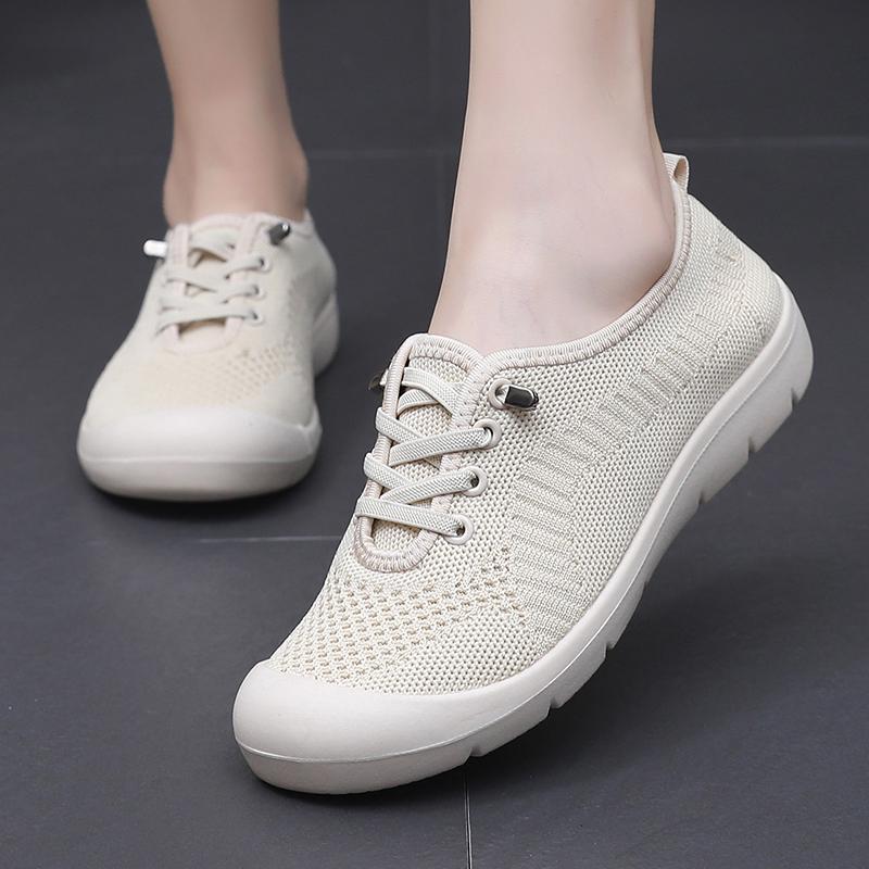 Fashion 2025 New Women's Single Shoes Breathable Hollow Out Mesh Sports Shoes Soft Bottom Skid-proof Casual Net Shoes
