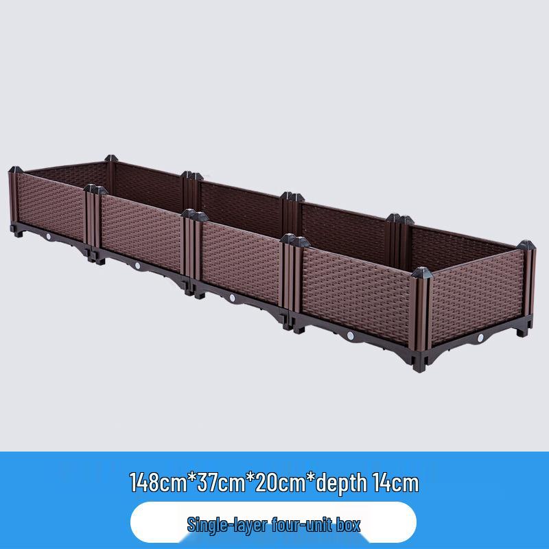 Thickened Plastic Vegetable & Flower Planter Box for Balcony, Indoor, Terrace, or Courtyard