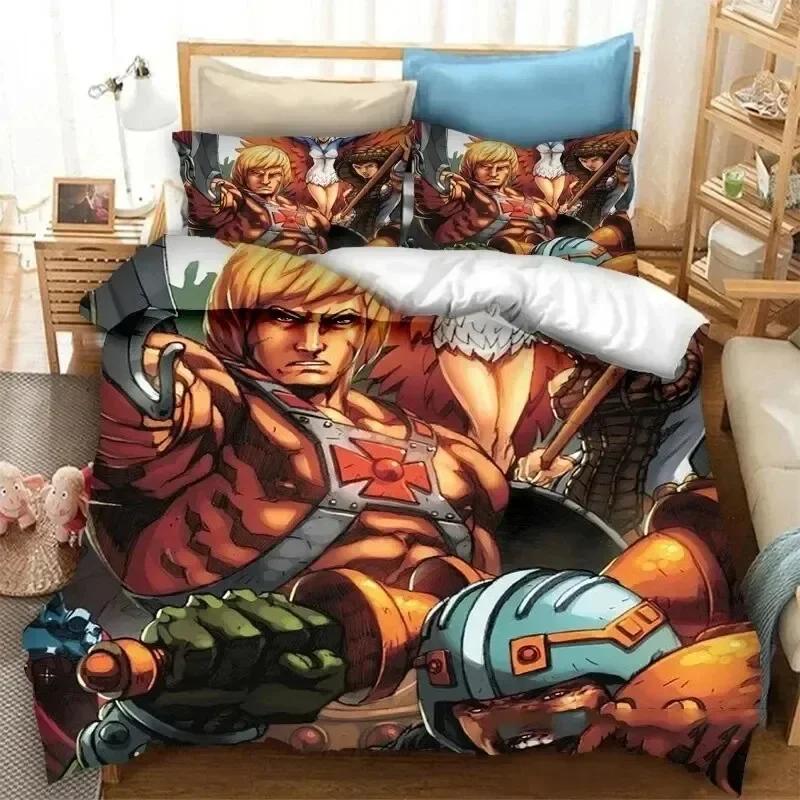 3D-Druck He-Man und Die Masters of the Universe Bequeme Bettdecke Bettbezug Kissenbezug Bettwäsche-Set Dekoration Heimtextilien
