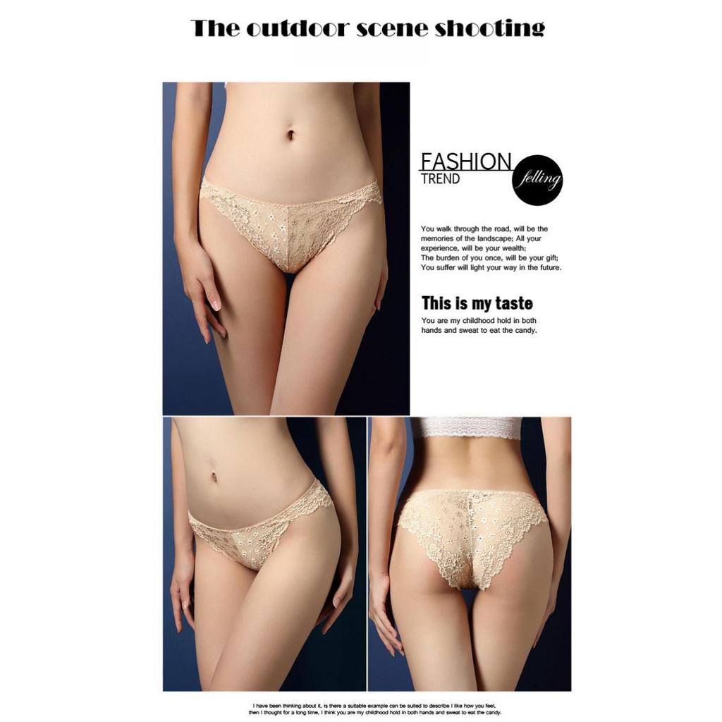 Vintage Lace Panties Soild Color Breathable Underwear Women French Sexy Lace Bow Lingerie Female Mid-waist Thin Mesh Briefs XXL