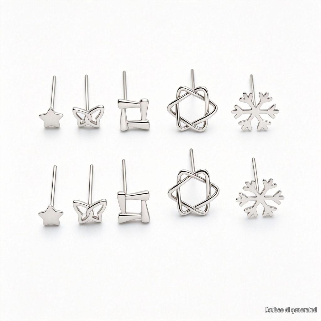 Elegant S999 Pure Silver Stud Earrings for Women – Simple, Versatile, Care-Friendly, and Perfect for All-Day Wear.