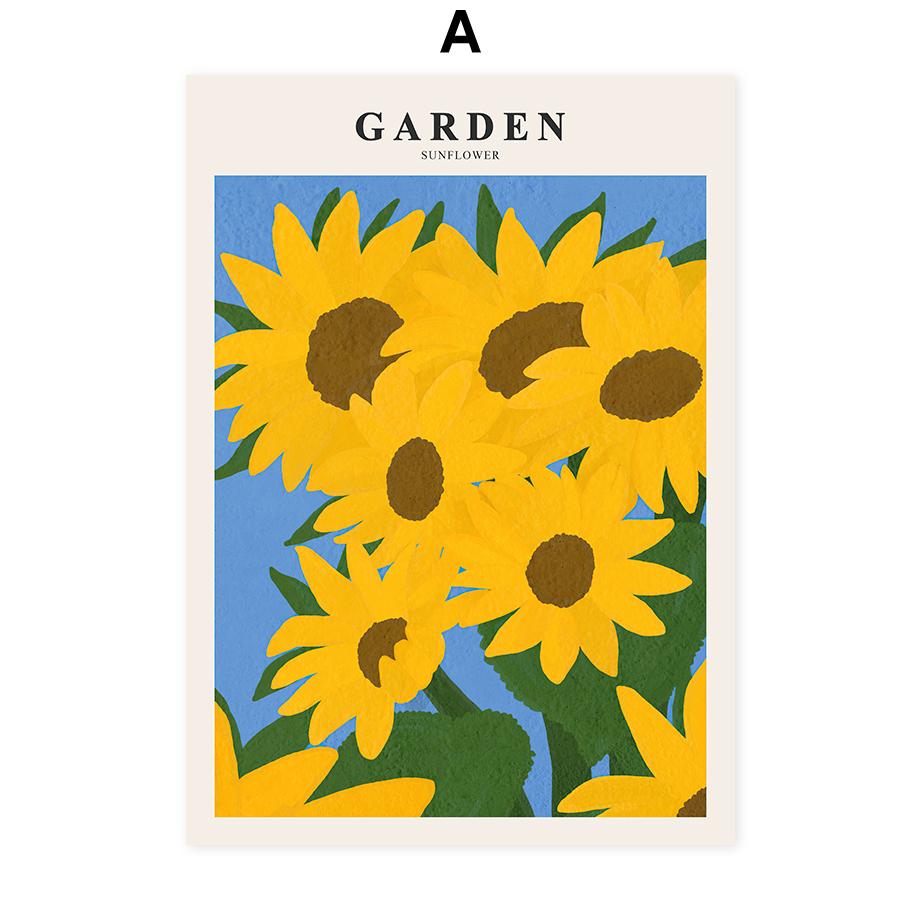 

Цветочный рынок настенное искусство красочная картина на холсте скандинавский плакат с растениями напечатанная картина гостиной настенная декоративная живопись 21cm×30cm NoFrame