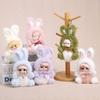 Cute Rabbit Vinyl Dolls Key Chains Plush Stuffed Soft Keyring Backpack Pendants Decoration Toys Gifts