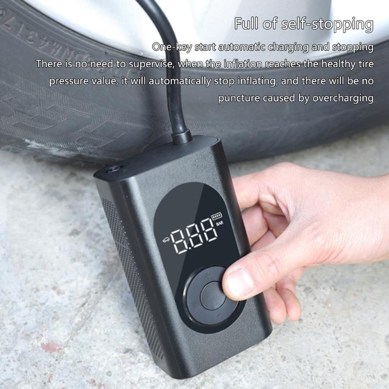 Portable Electric Air Compressor Electric Air Inflator, 4 Different Modes, Fast Inflation For Bike Motorcycle Car Ball