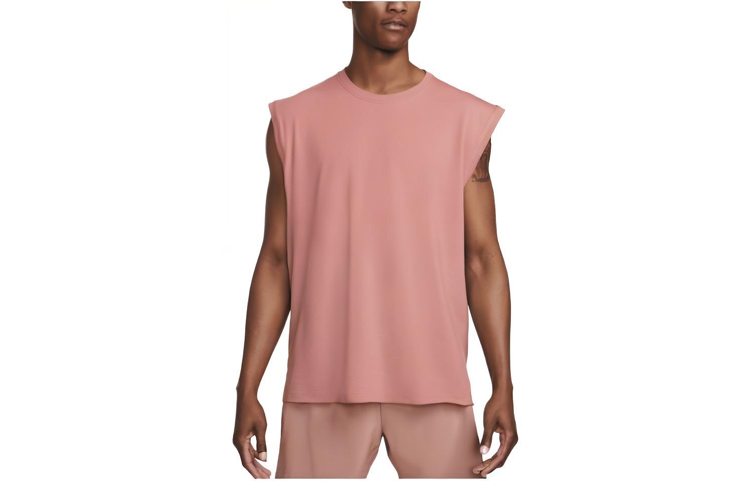 Nike Tank Tops Men s Pink Crew Neck Moderate Straight Fit DM7823-668 XL