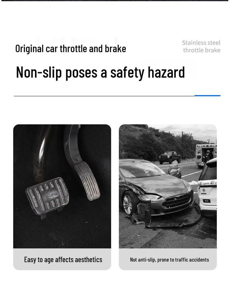 Aluminum Alloy Pedal Cover for Tesla Model 3/Y - Interior Modification Accessory