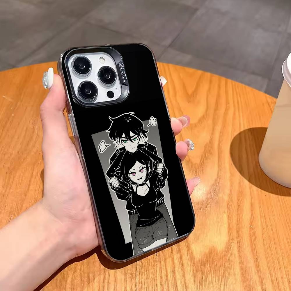 Coffin Of A-Andy And Leyley Phone Case For iPhone17,16,15,14,13,12,11,Pro,MAX Gray Matte Silicone Black Cover iPhone13PROMAX