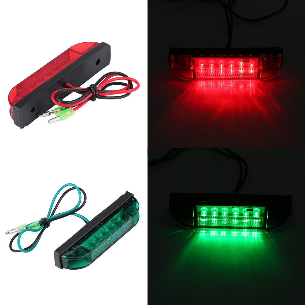 Navigation Light Marine Lamp LED Bulb with 4 LEDs Red Green Waterproof Nautical Light