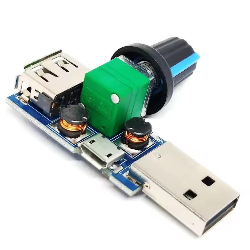 Mini Usb Fan Governor Wind Speed Controller Air Volume Regulator Cooling Mute Multi Function Fan Speed Switch Module Dc 5V
