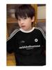 Stylish Boys' Letter Print Cotton T-Shirt, New Summer Style with Three Stripes.