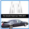 Passend für Lincoln Town Car 1998-2011 Silbernes Auto Säulenpfosten Türleisten Verkleidung Fensteraufkleber Decal Abdeckung Set Zubehör