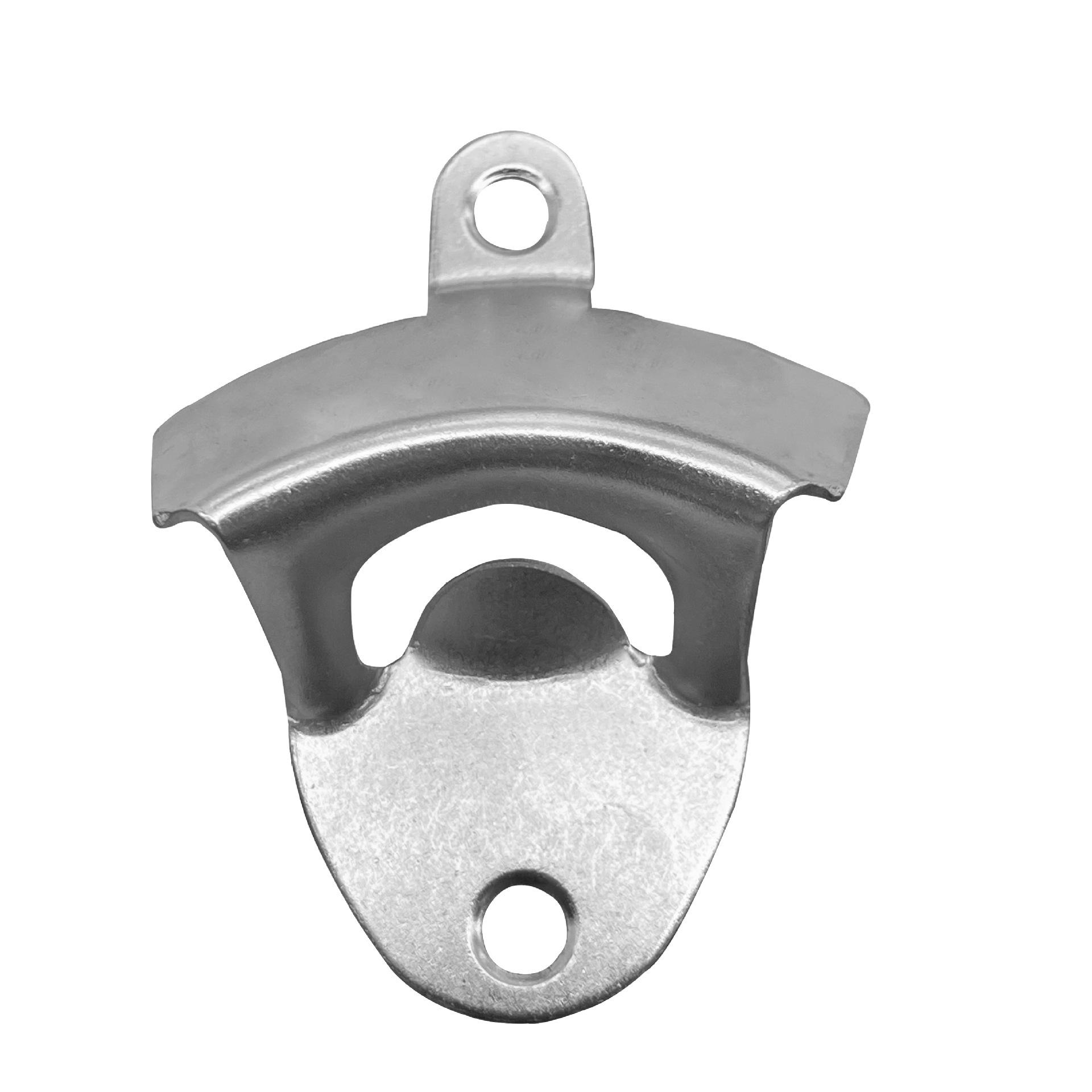 Wall-Mounted Bottle Opener: White Painted Iron, Stainless Steel, Zinc Alloy, Black/Bronze/Nickel Finish