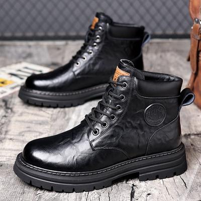 Martin Boots Men's Winter Velvet Thickened High-top Shoes Thermal Shoes Wool Boots Men's Snow Boots 2025