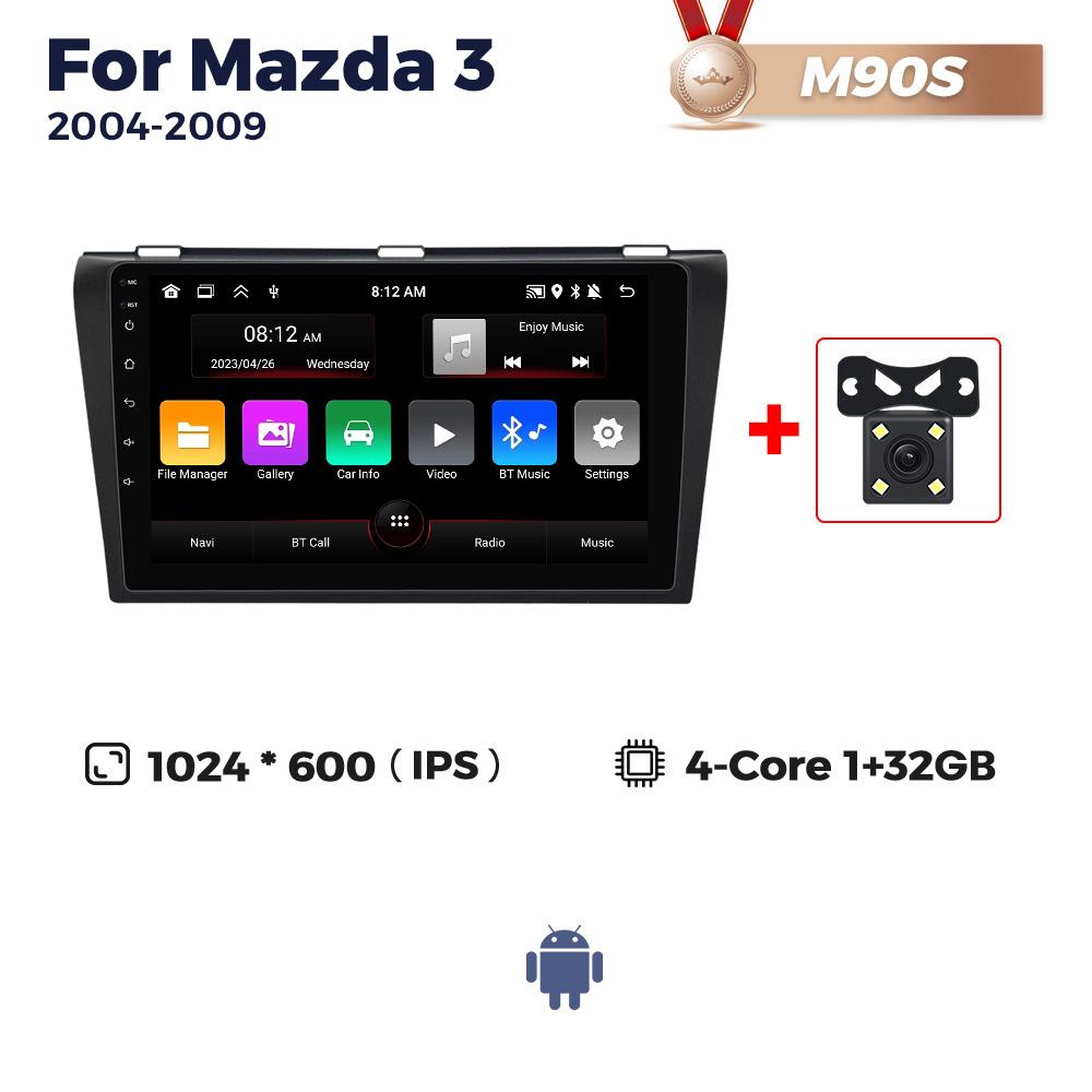 2Din Android Car Radio For Mazda 3 2003 2004-2009 Multimedia Video Player Navigation GPS BT 4G Lte Carplay Auto Stereo Head Unit