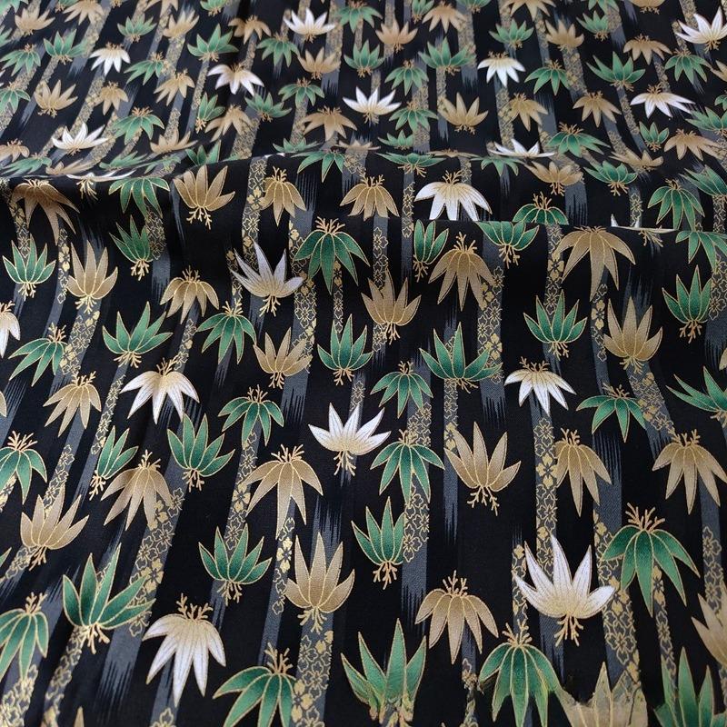 

95X150CM Japanese Style Gold Printed Fabric DIY Bags Dresses Fashion Tableclothsdecorative Fabric 95X150CM