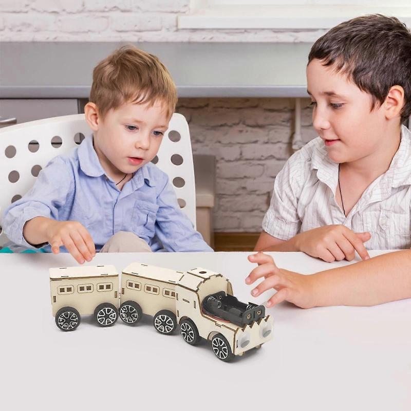 Puzzle Eksperyment Naukowy Rękodzieło Technologia Mały Pociąg Sprzęt Edukacyjny Pakiet Materiałów Zestawy do Zabawy