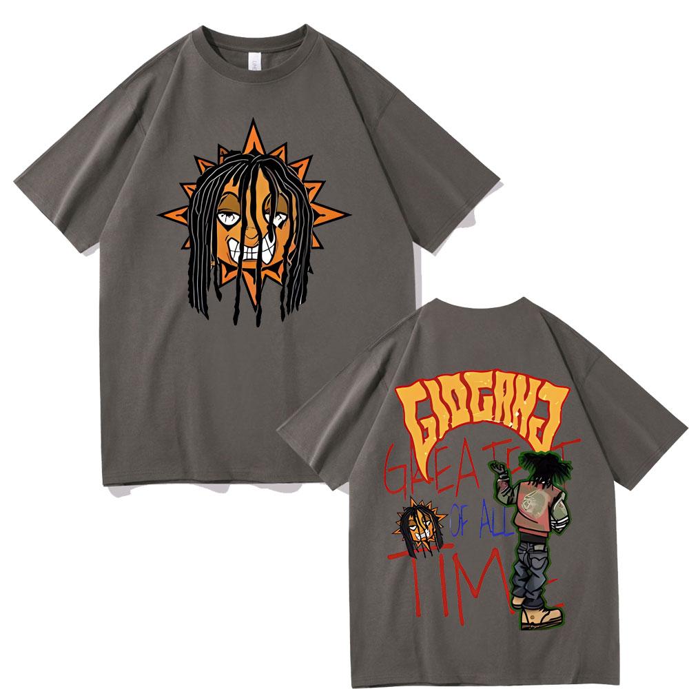 Rapper Chief Keef T-Shirt Unisex Damen Mode Hip Hop T-Shirt Oversized Kurzarm Unisex Lässig Reine Baumwolle T-Shirts Streetwear