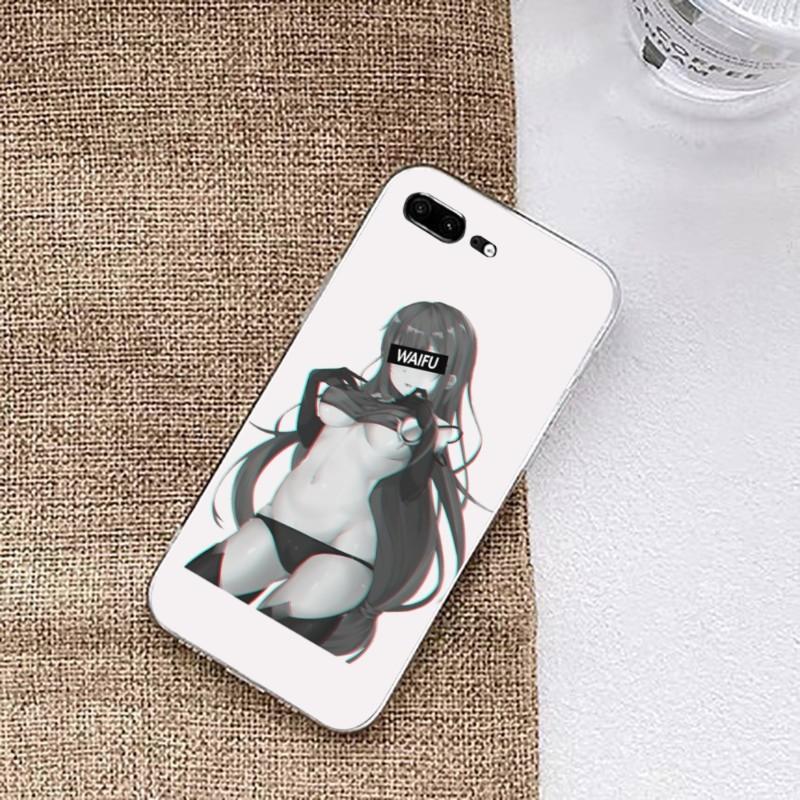Hentai Harajuku Anime Girl Case Phone Case For Huawei P50 P40 P30 Pro Mate 40 30 Pro Nova 8 8i Y7P Honor Transparent Phone Cover