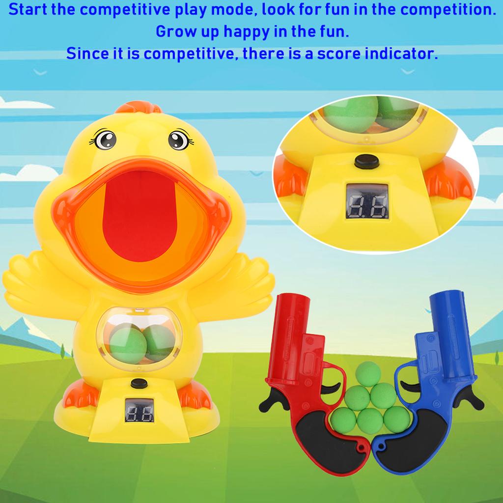 Shoot Duck Mouth Shooting Toys Aerodynamic Gun Foam Ball Children Competitve Interactive Game Toy