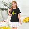 Fashionable Round Neck Short Sleeve Work Clothes Printed Tops For KID Summer Tops