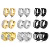 Fashion Titanium Steel Hoop & Stud Earrings - Trendy, Hypoallergenic, Unisex Ear Clips