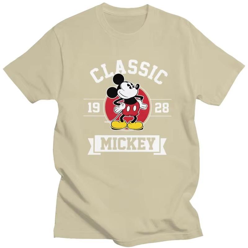 2025 New Custom Mens Mickey Mouse T Shirt Short Sleeves Cotton Tshirts Streetwear T-shirt Casual Tees Slim Fit Clothing