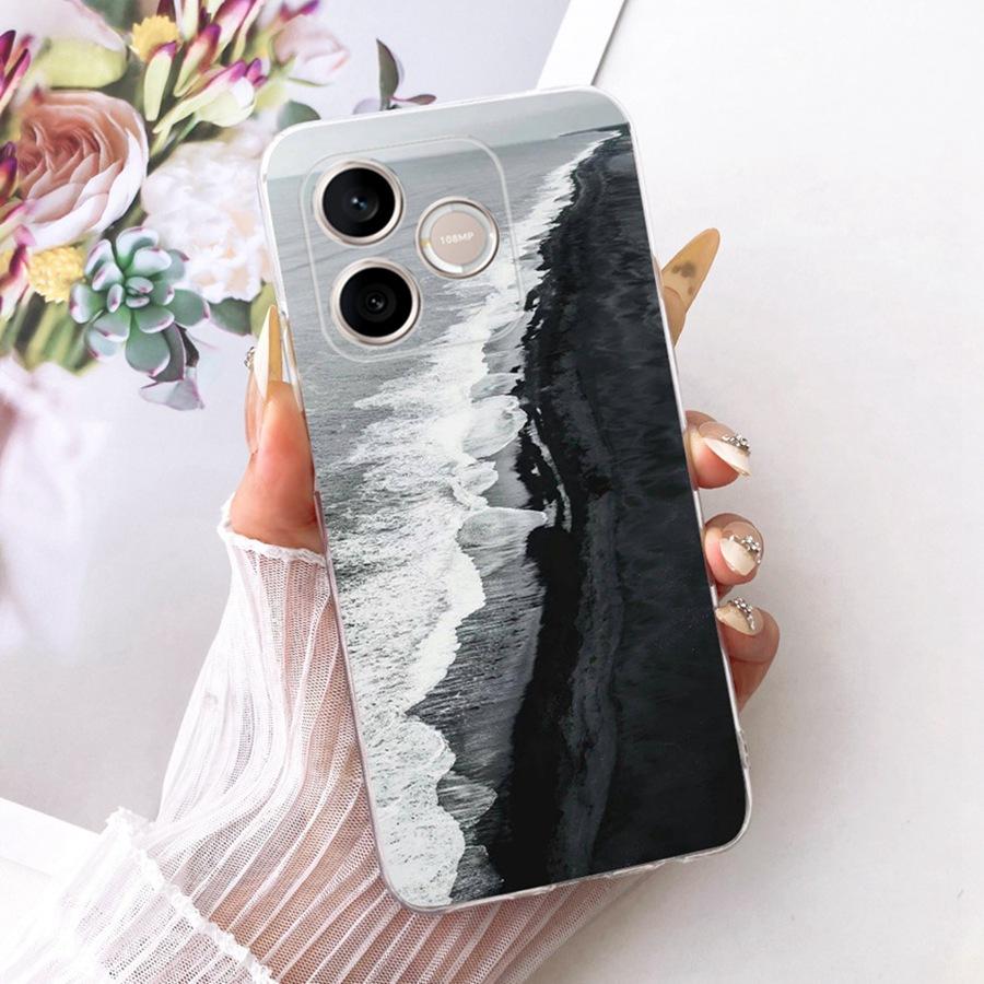 Pro Honor 600 Lite Pouzdro na telefon s počátečním písmenem pro Huawei Y6p Y 7 P Matný zadní kryt Ochrana fotoaparátu Nárazuvzdorná pouzdra