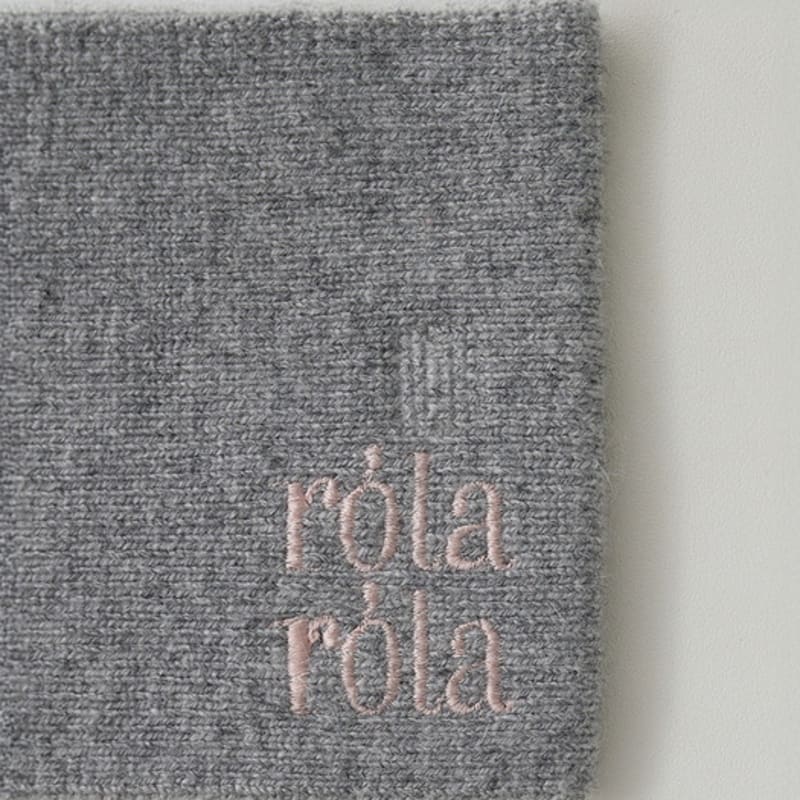 ROLAROLA NUBASIC LOGO KNIT HAIR BAND GRAY