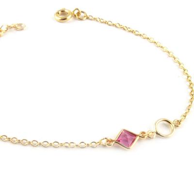 [K9592] - 'Unique' Pink Gold Plated Bracelet