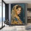 Arab Woman Portrait Poster Elegant Middle Eastern Female Wall Art Prints Ethnic Canvas Poster Oriental Beauty Line Art Prints