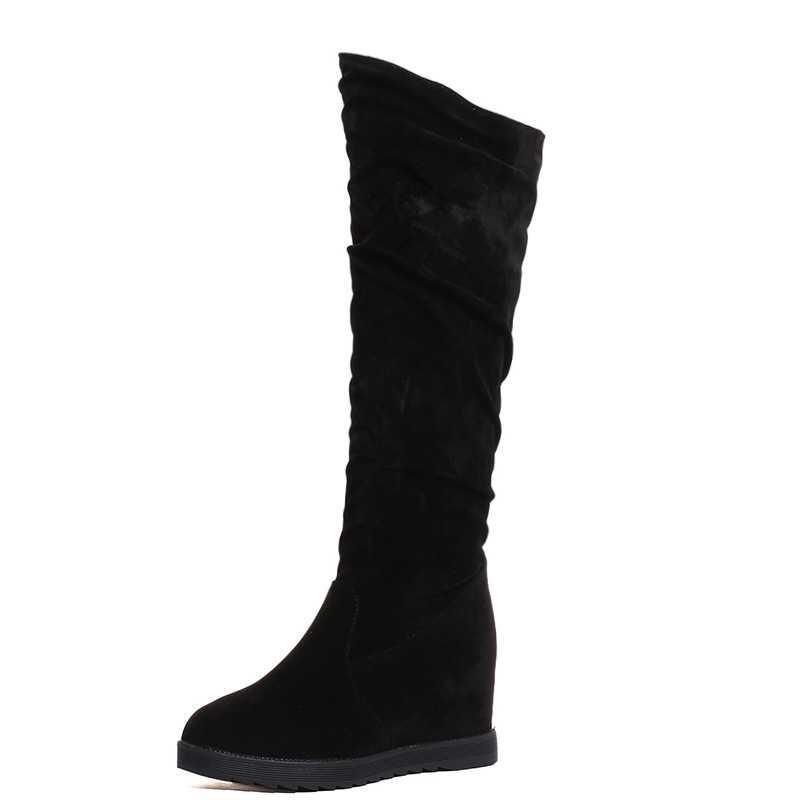 Black Autumn Winter Women's Half High Boots Round Toe Elegant Heeled Ladies Mid Calf Shoes New in Trend 2025 Gothic Footwear