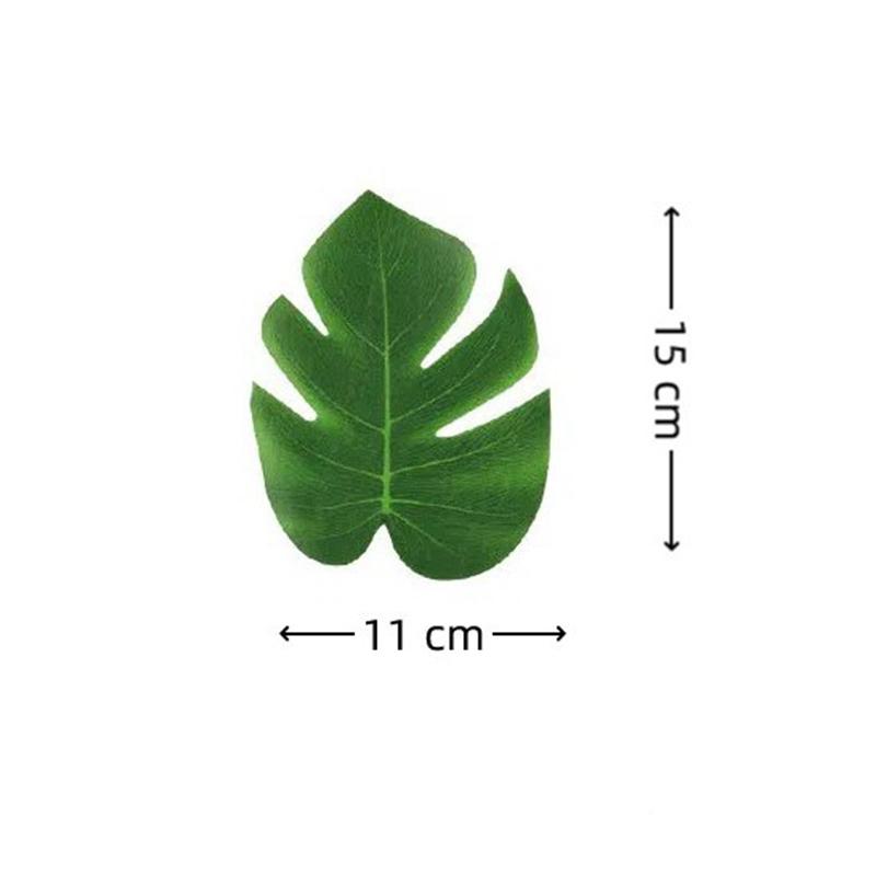 10Pcs Artificial Palm Tropical Leaves Monstera Leaves for Hawaiian Party Beach Table Wedding Baby Shower Birthday Decoration